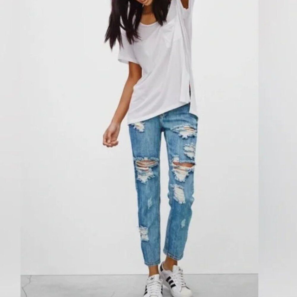 One Teaspoon Awesome Baggies Distressed Jeans size 24